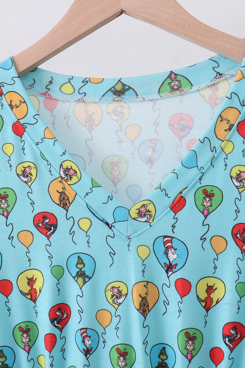 Mint Dr. Seuss Print Women Dress