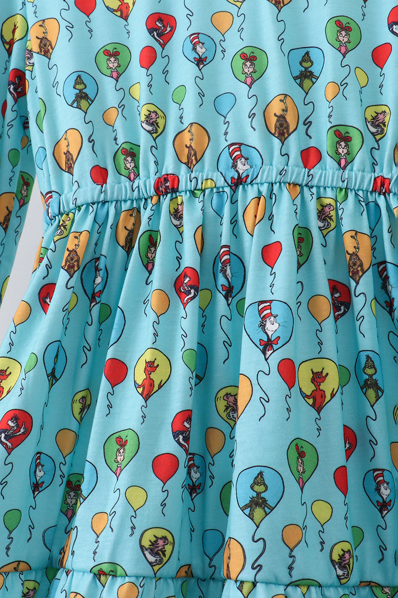 Mint Dr. Seuss Print Women Dress