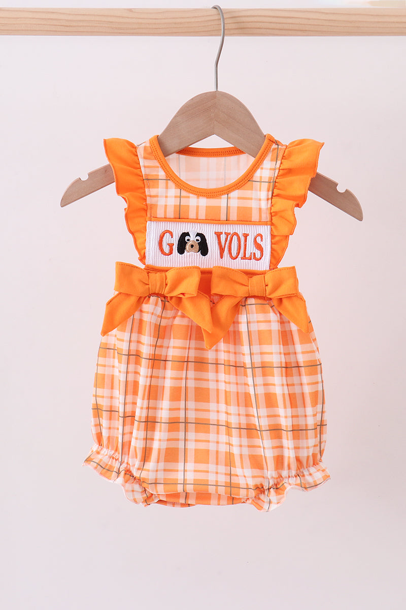 Tennessee Go Vols Smocked Ruffle Bubble