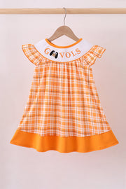 Tennessee Go Vols Smocked Plaid Dress