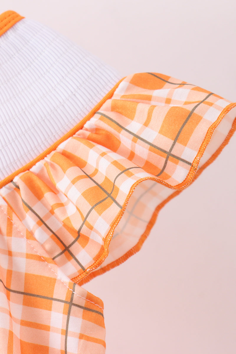 Tennessee Go Vols Smocked Plaid Dress