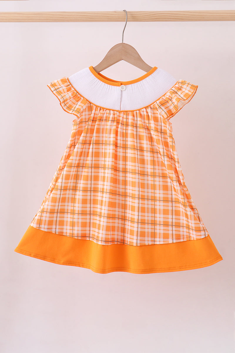Tennessee Go Vols Smocked Plaid Dress