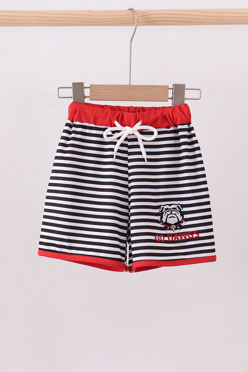 Georgia Go Dawgs Embroidery Stripe Trunks