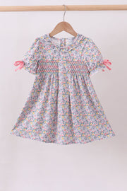 Summer Garden Smocked Ruffle Dress
