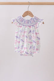 Purple Sea Turtle Smocked Bubble