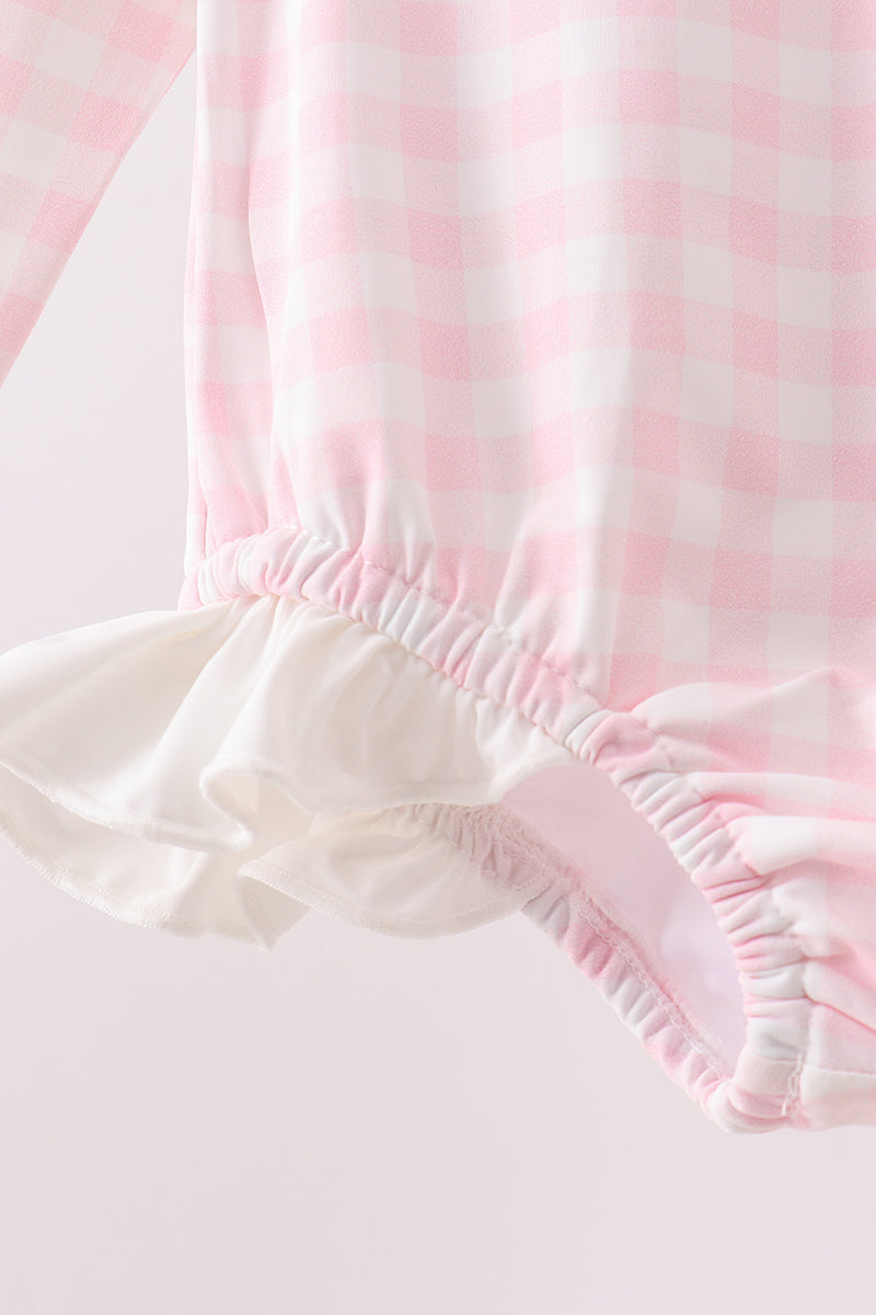 Pink Plaid Upf Rashguard