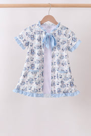 Blue Beach Upf Swim Coverup