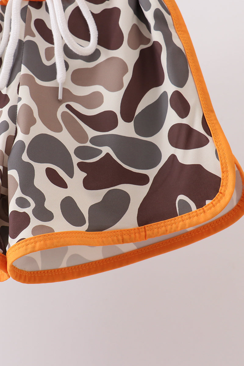 Camo Mallard Embroidered Upf Swim Set
