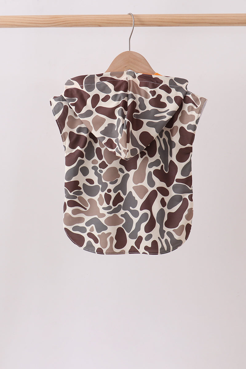 Camo Mallard Embroidered Upf Swim Coverup