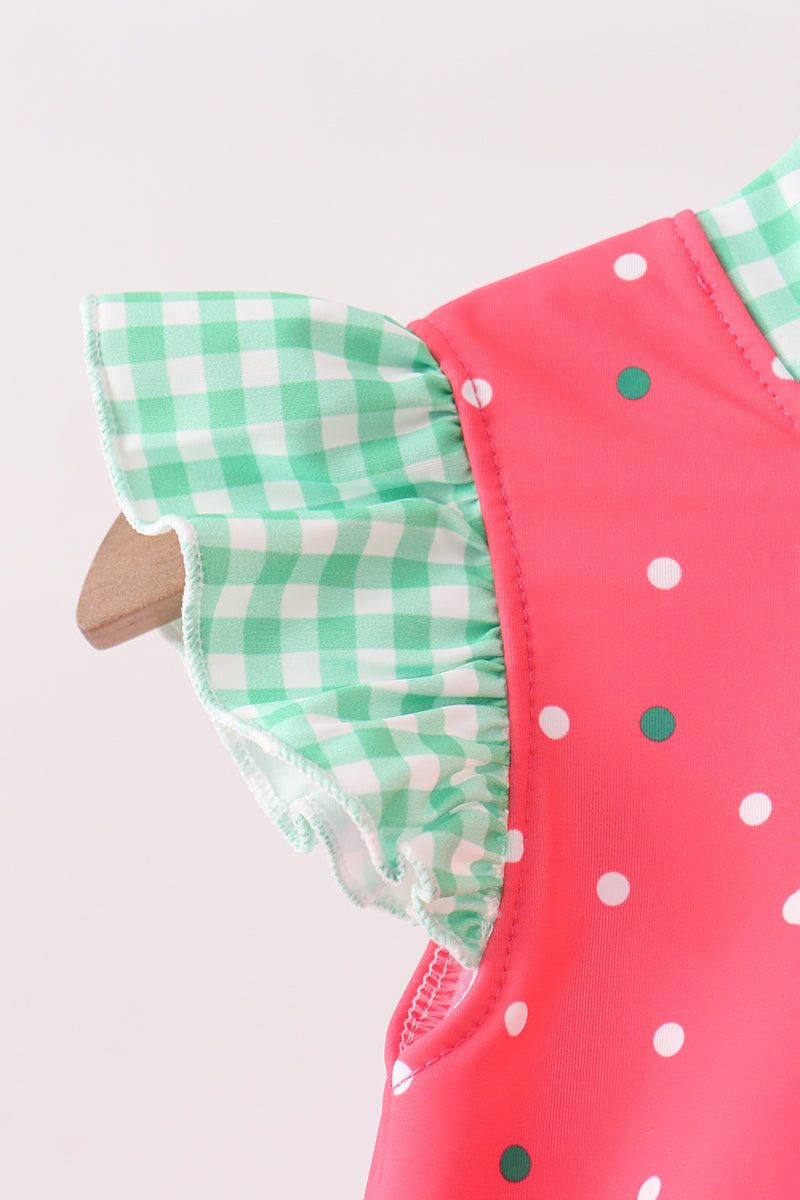 Red Watermelon Upf Swim One-piece
