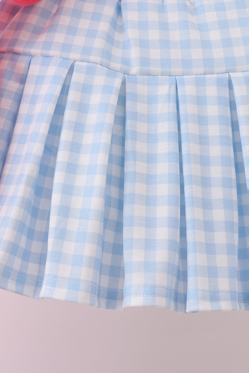 Pink Abc Appliqué Skorts Set