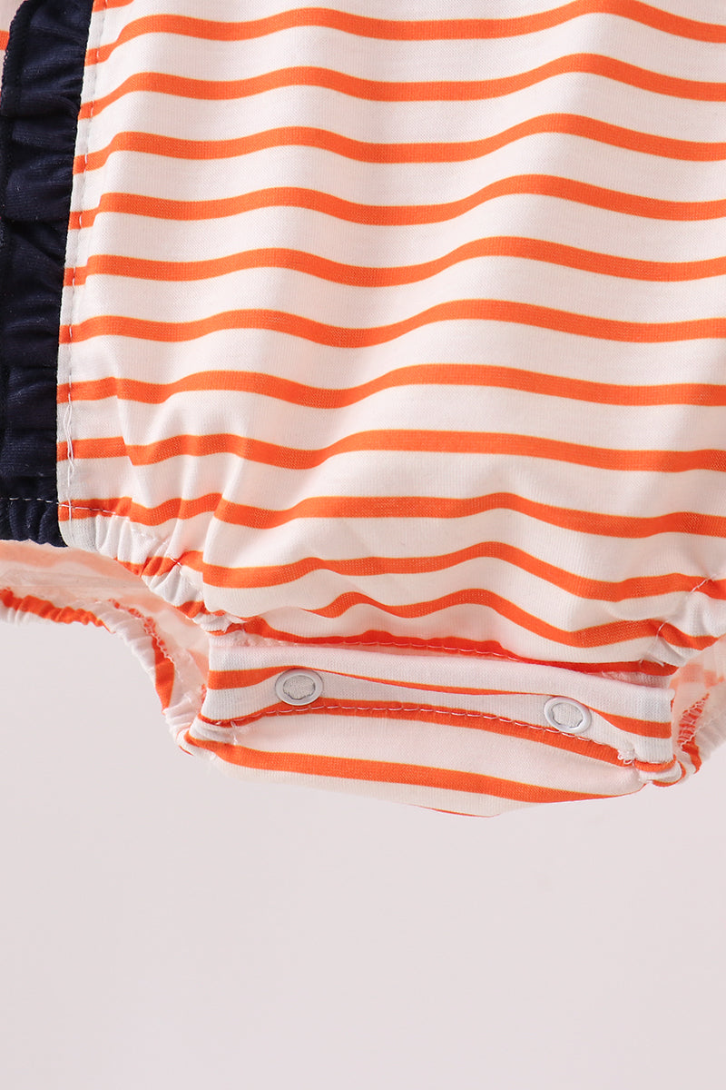 Au Tiger Applique Ruffle Stripe Bubble