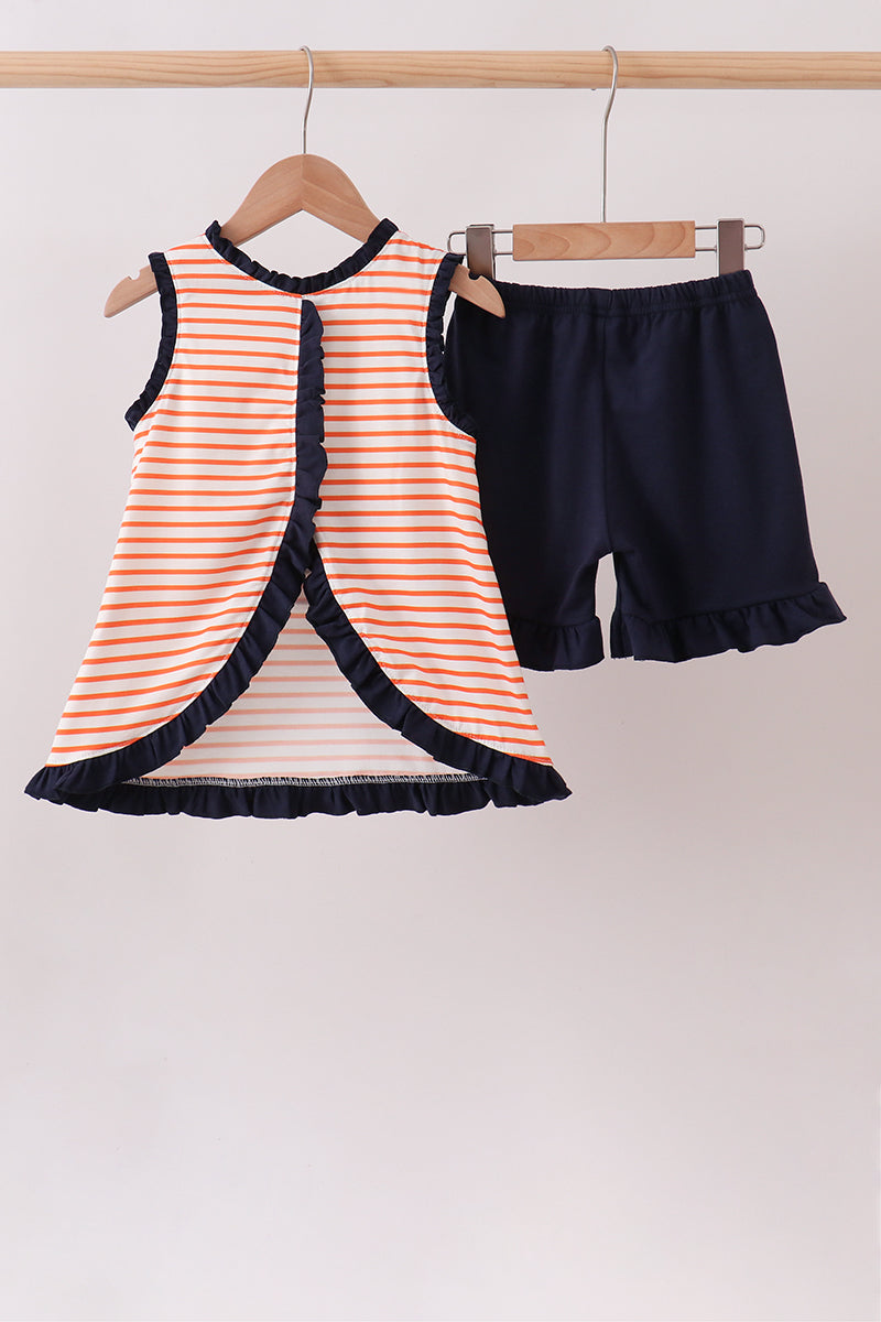 Au Tiger Applique Stripe Set