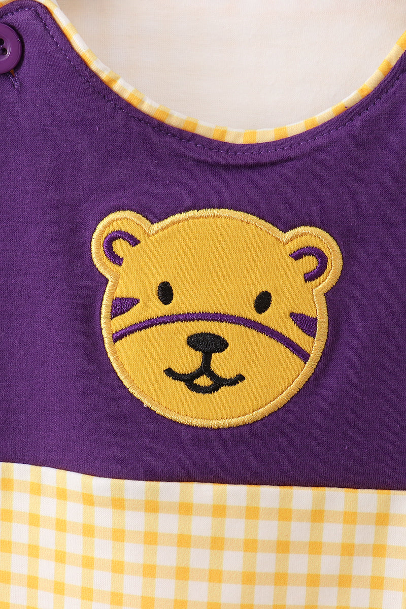 Purple Lsu Tiger Applique Jon Jon