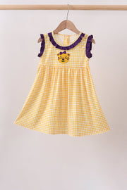 Purple Lsu Tiger Applique Dress