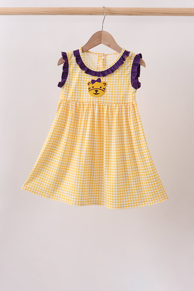 Purple Lsu Tiger Applique Dress