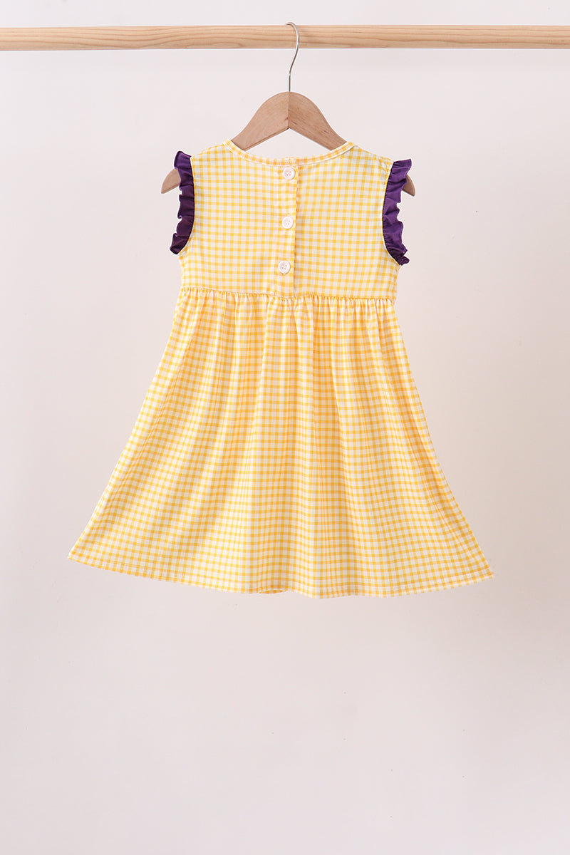 Purple Lsu Tiger Applique Dress