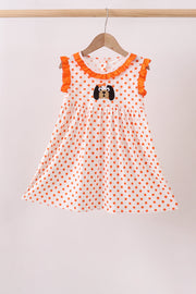 Orange Tennessee Dog Appliqué Dress