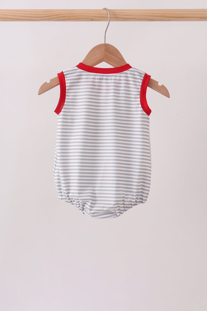 Red Toolbox Embroidery Stripe Bubble