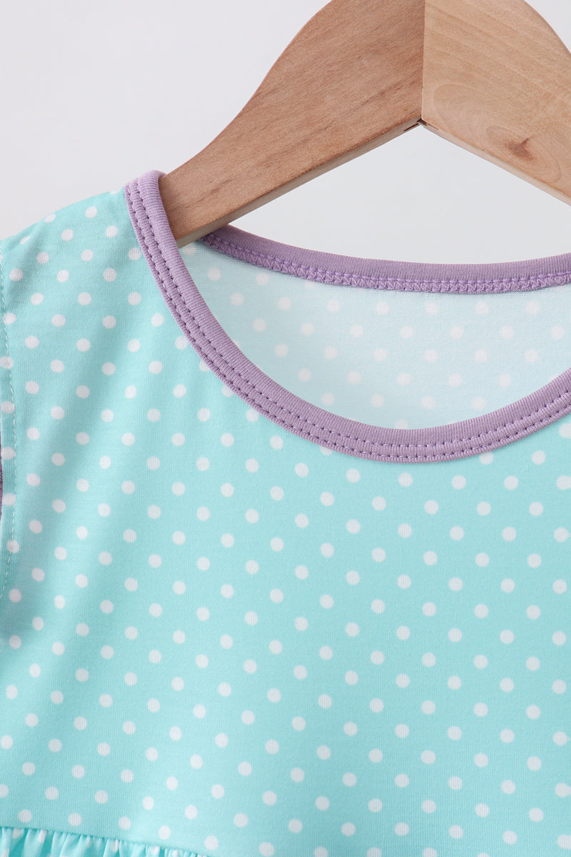 Blue Under The Sea Embroidered Dress