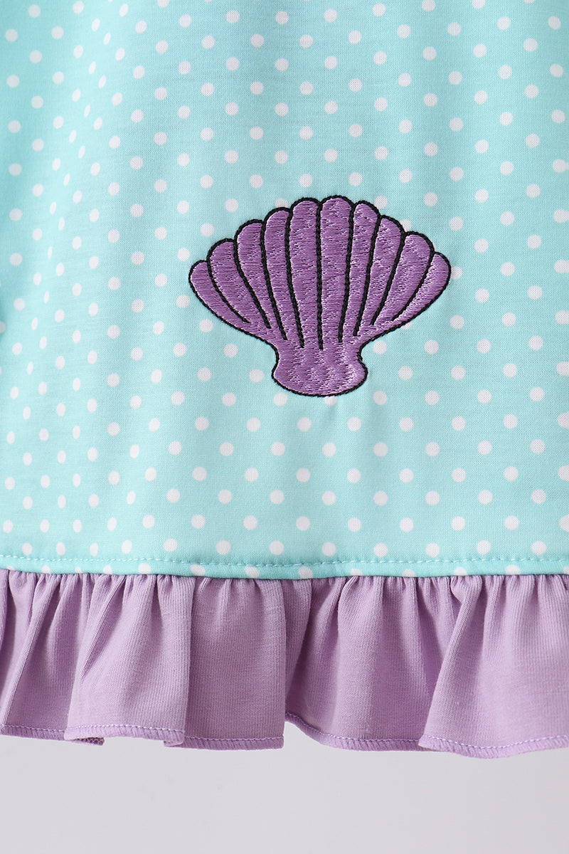 Blue Under The Sea Embroidered Set