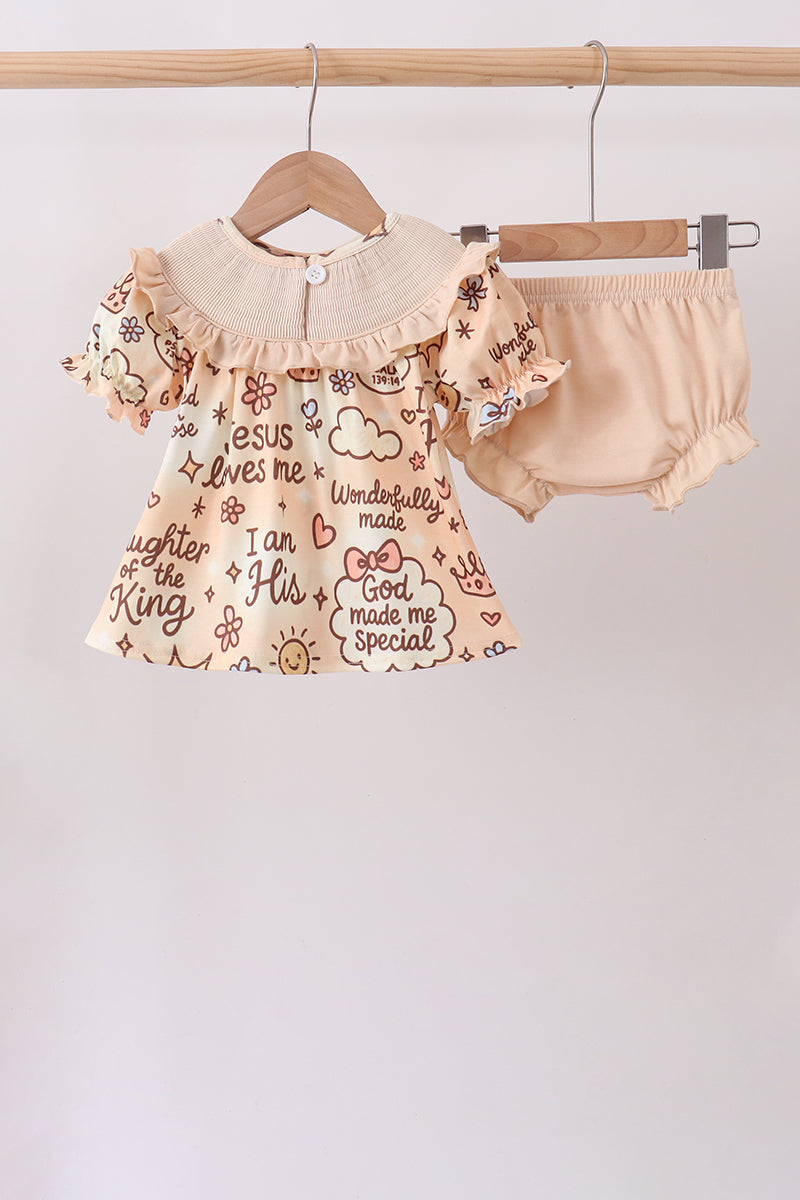 Child Of God Smocked Bloomer Set