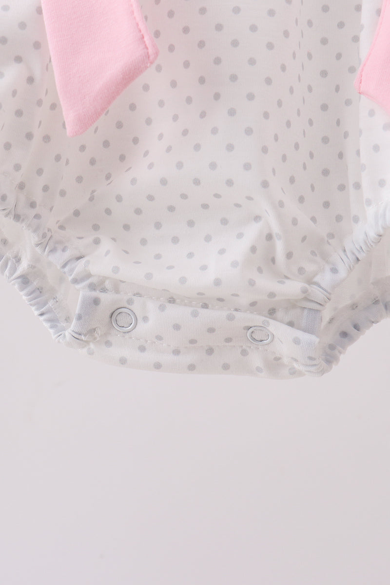 Pink Pencil Abc Embroidery Dot Bubble