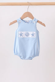 Blue Shells Embroidered Bubble