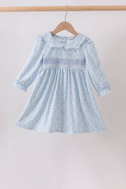 Lavender Floral Smocked Dress