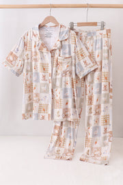 Khaki Goose Bamboo Mom Pajama Set