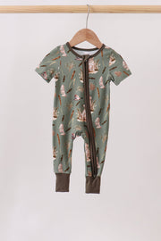 Green Hunting Bamboo Romper