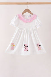 Pink Prayer Embroidery Dress