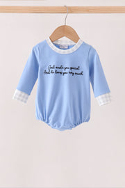 Blue Embroidery Bubble