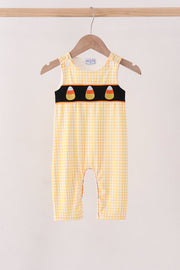 Mustard Candy Embroidery Gingham Jon Jon