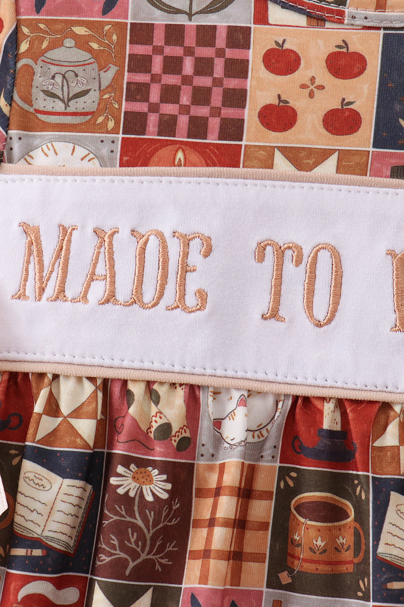 Brown Made To Worship Embroidery Bubble