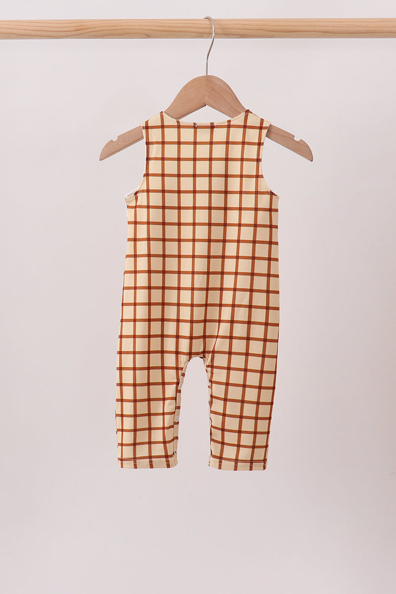 Brown Made To Worship Embroidery Grid Jon Jon