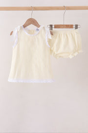 Beige Jacquard Bloomer Set