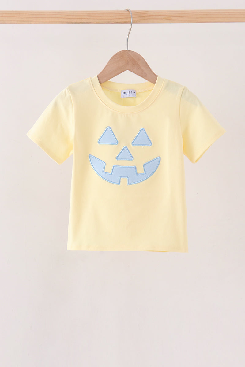 Cream Jack-o-lantern Applique Top