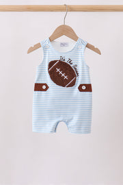 Blue Stripe Football French Knot Jon Jon