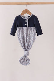 Navy Floral Gown
