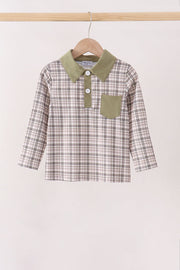 Oat Olive Plaid Button Shirt