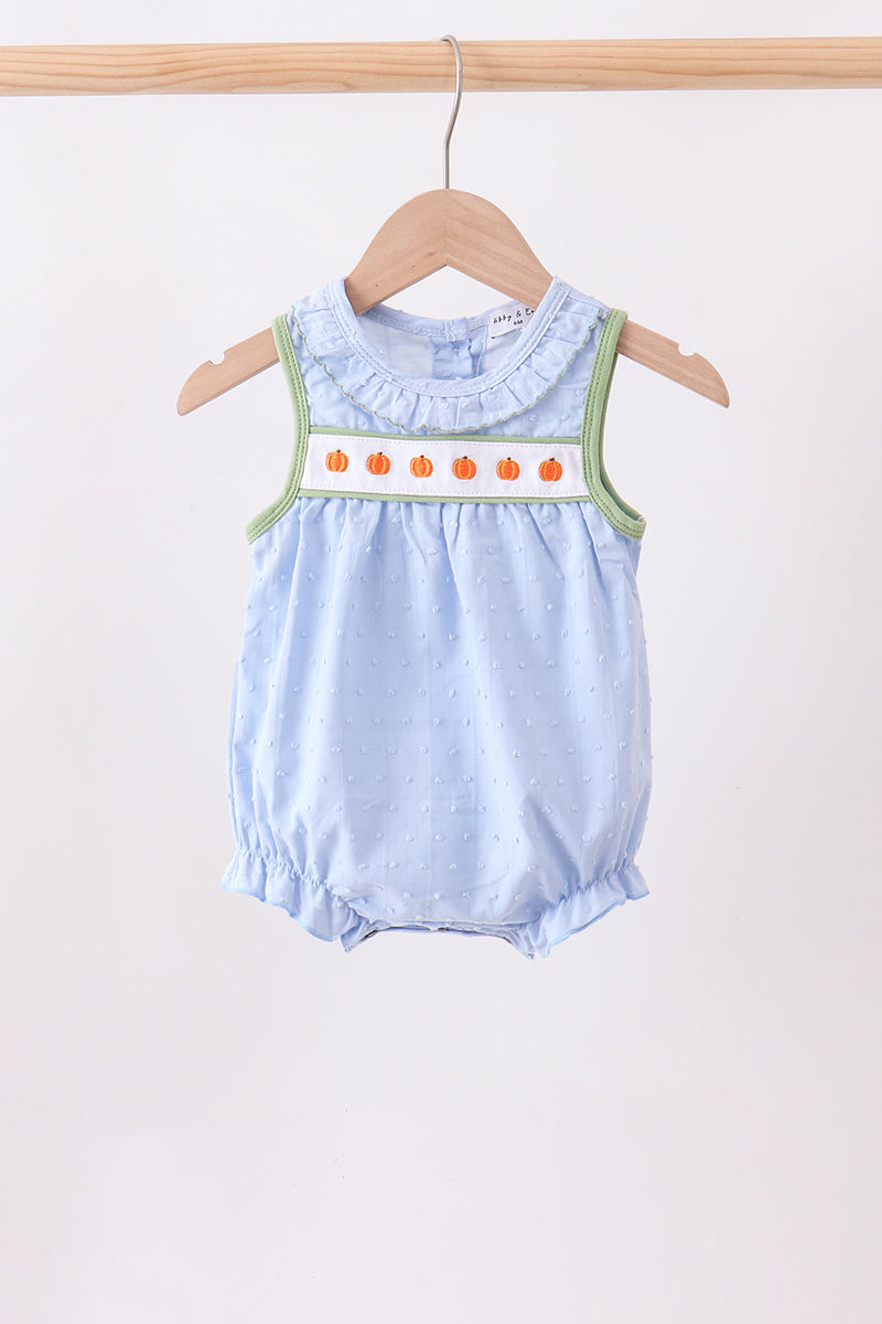 Blue Pumpkin Embroidery Jacquard Ruffle Bubble