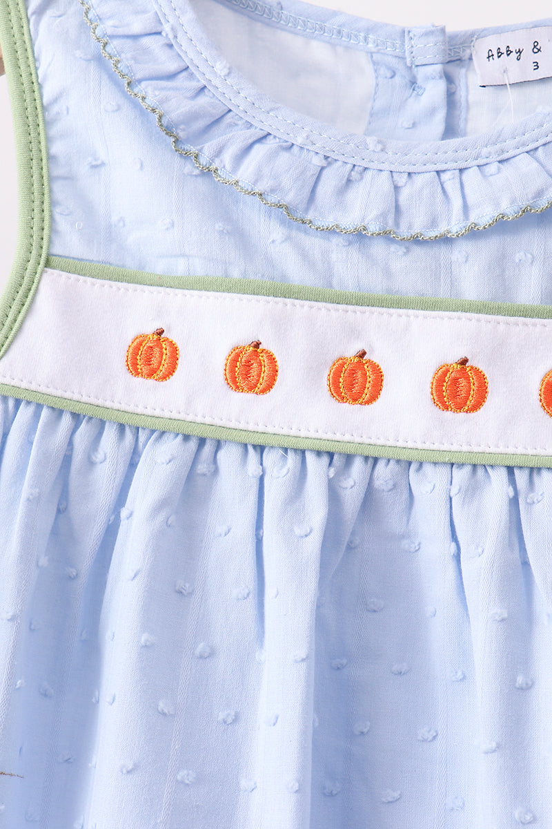 Blue Pumpkin Embroidery Jacquard Ruffle Shorts Set