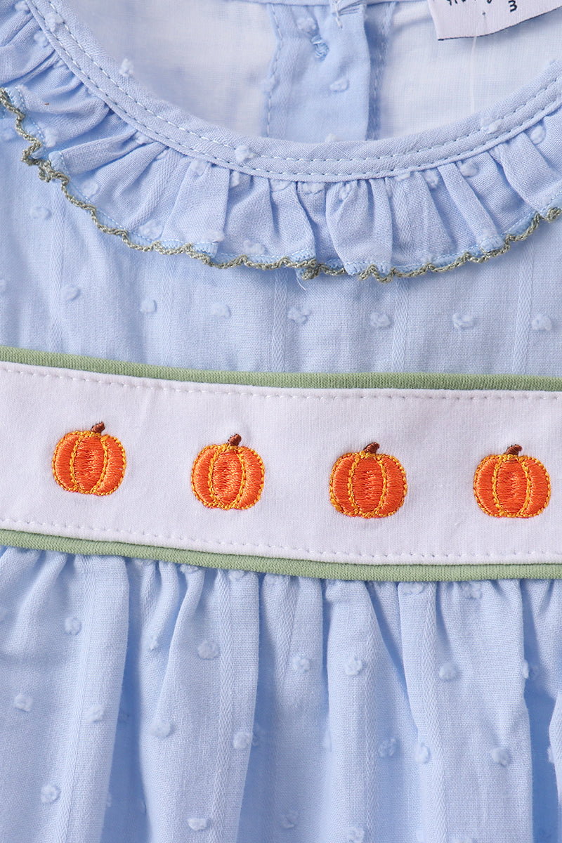 Blue Pumpkin Embroidery Jacquard Ruffle Dress