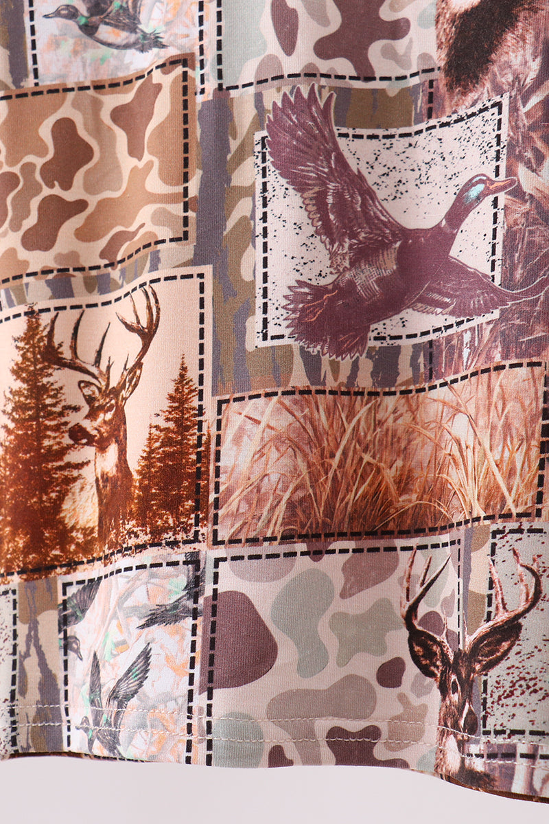 Forest Hunting Bamboo Pajama Set