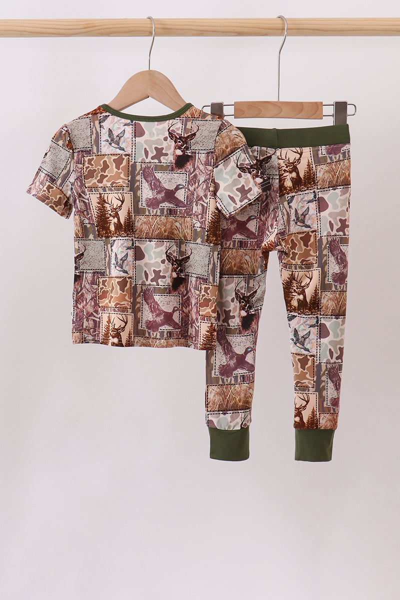 Forest Hunting Bamboo Pajama Set
