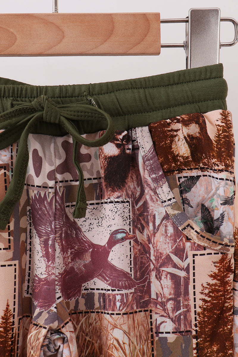 Forest Hunting Bamboo Pocket Pajama Set