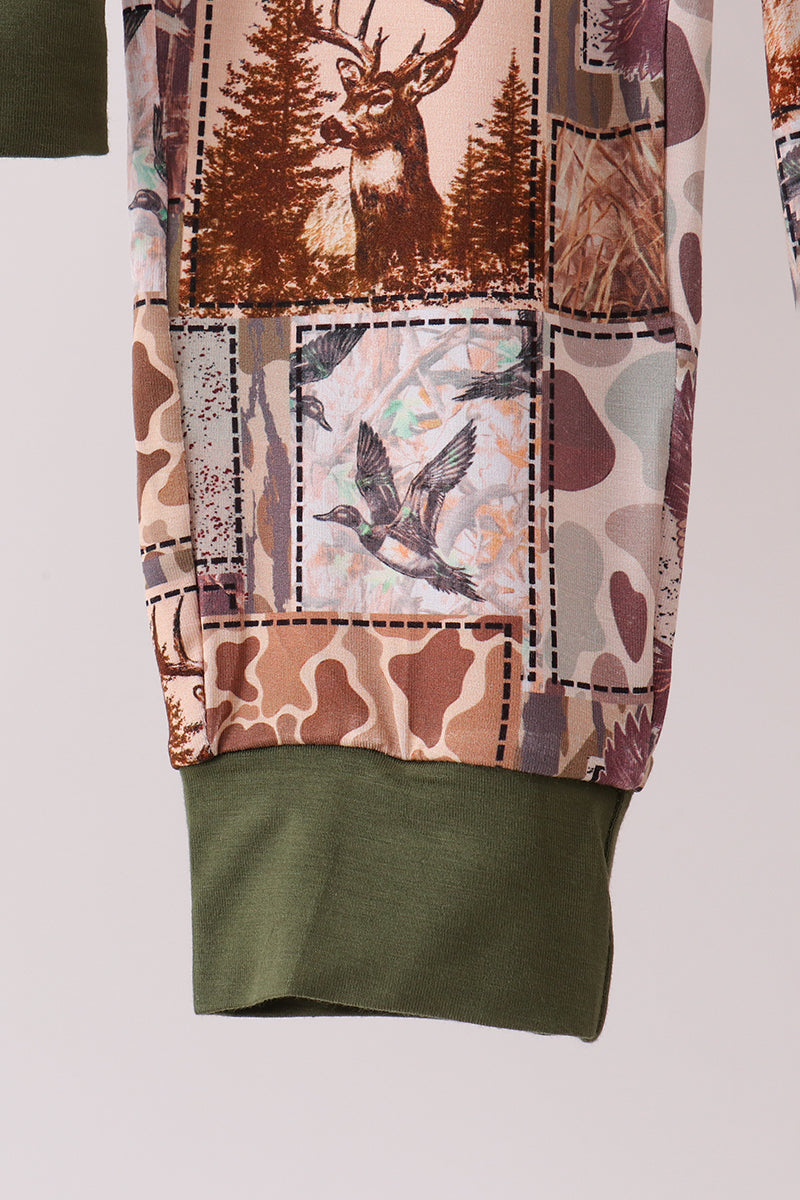 Forest Hunting Bamboo Pocket Pajama Set