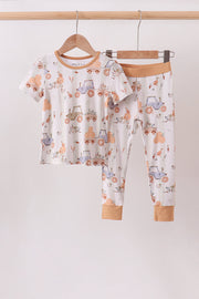 Khaki Farm Bamboo Pajama Set