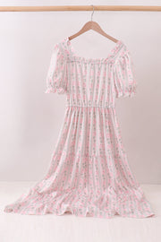 Pumpkin Bow Embroidery Mom Tiered Dress
